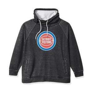 NBA Detroit Pistons Spiral Pullover Sweatshirt Women's Plus Sz 3X Charcoal Grey